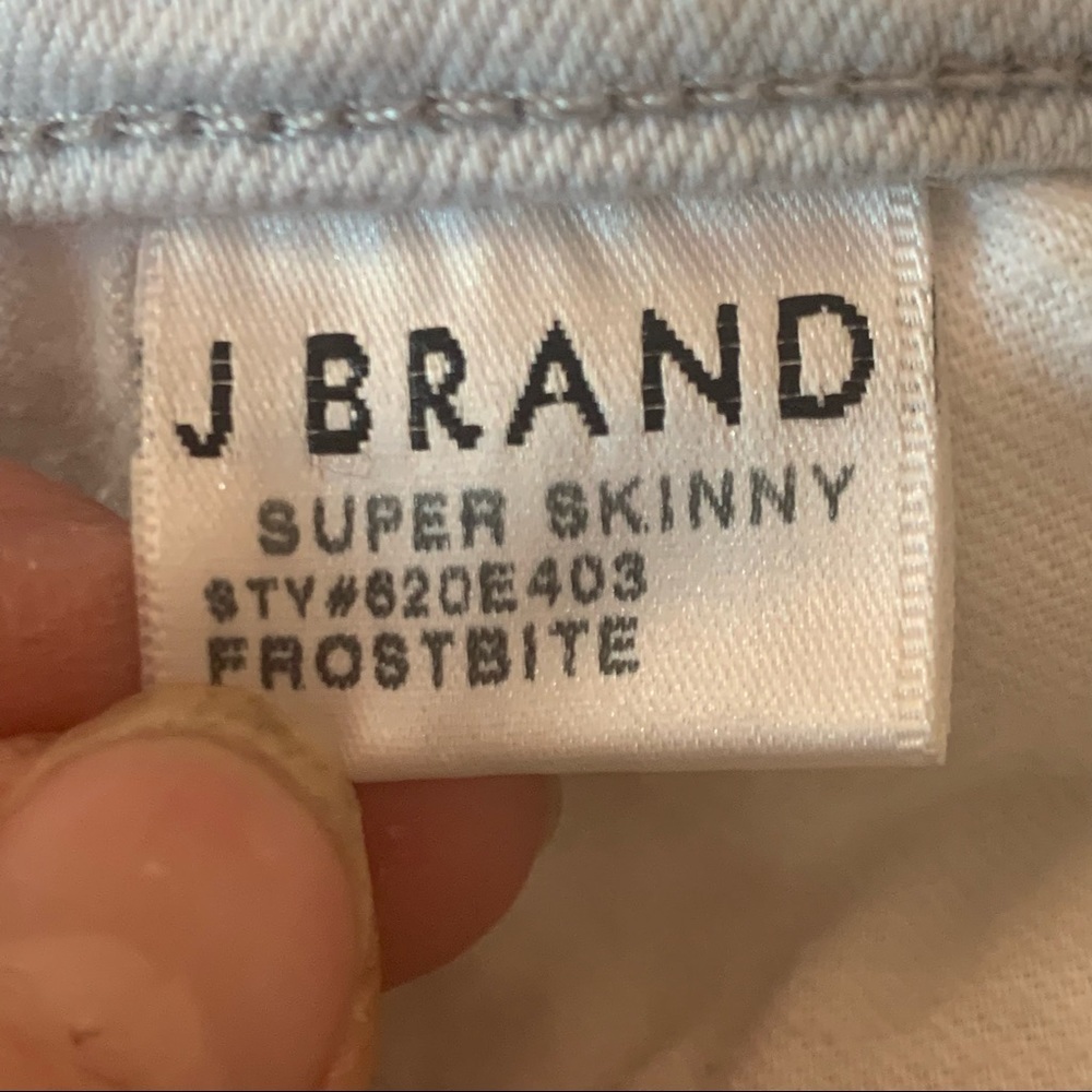 J BRAND Super Skinny Frostbite Denim Shorts - Picture 2 of 15